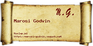 Marosi Godvin névjegykártya